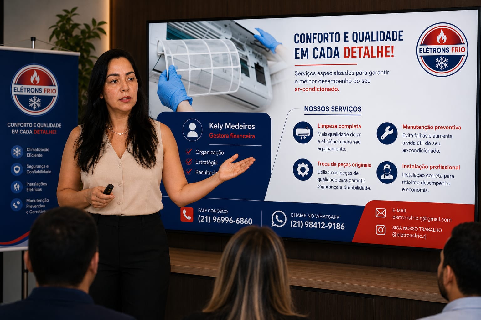 Kely Medeiros — Gestora Financeira Elétrons Frio